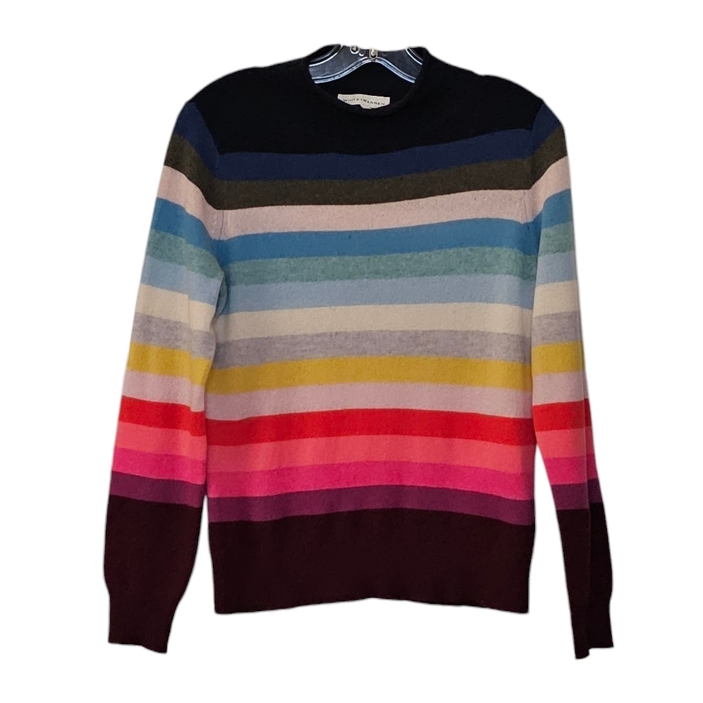Anthropologie White + Warren Multicoloured  Cashmere Rolled Mock Neck Sweater XS - Picture 5 of 12